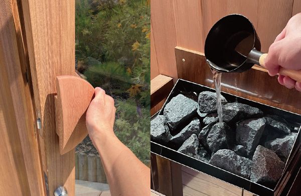 ドアとロウリュ